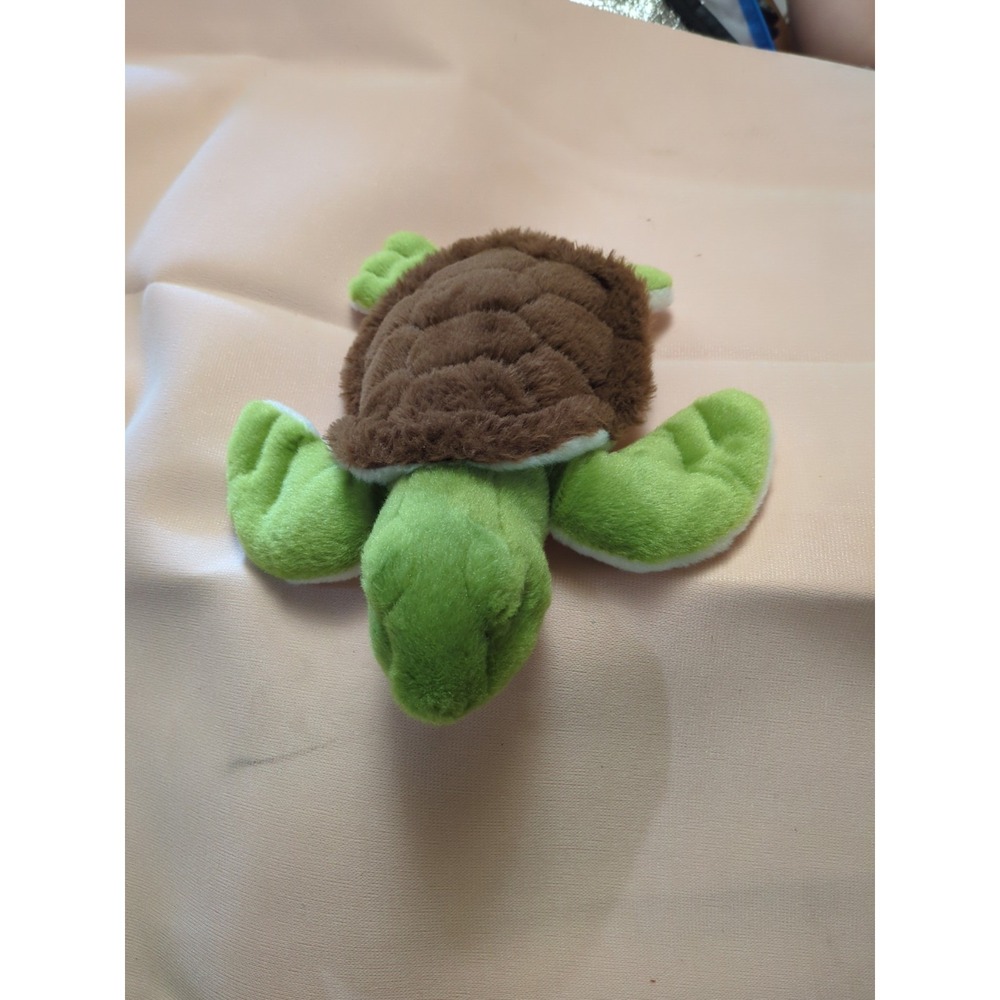 Aurora Eco Nation Sea Turtle Plush Stuffed Animal 10" Green Brown